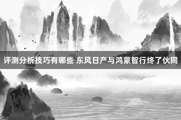 评测分析技巧有哪些 东风日产与鸿蒙智行终了伙同