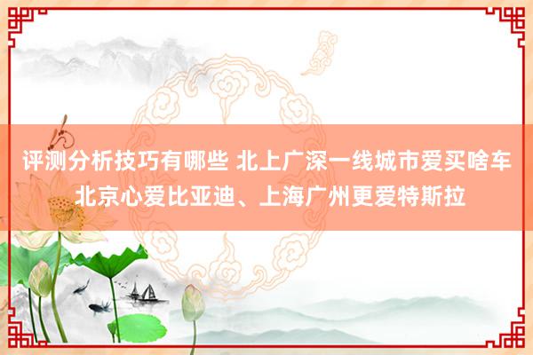 评测分析技巧有哪些 北上广深一线城市爱买啥车 北京心爱比亚迪、上海广州更爱特斯拉