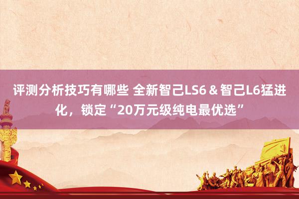 评测分析技巧有哪些 全新智己LS6＆智己L6猛进化，锁定“20万元级纯电最优选”