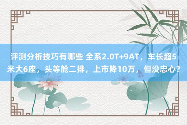 评测分析技巧有哪些 全系2.0T+9AT，车长超5米大6座，头等舱二排，上市降10万，但没忠心？