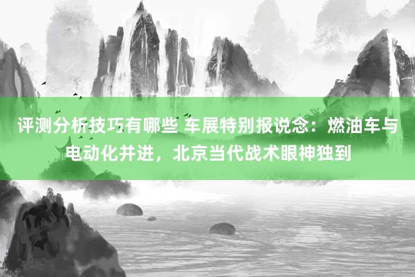 评测分析技巧有哪些 车展特别报说念：燃油车与电动化并进，北京当代战术眼神独到