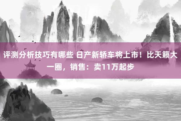 评测分析技巧有哪些 日产新轿车将上市！比天籁大一圈，销售：卖11万起步