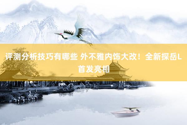 评测分析技巧有哪些 外不雅内饰大改！全新探岳L首发亮相