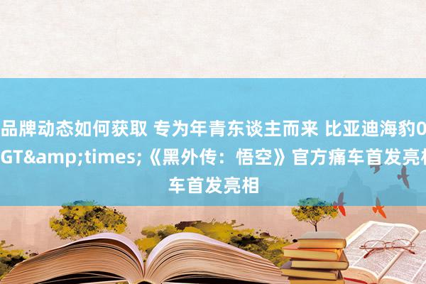 品牌动态如何获取 专为年青东谈主而来 比亚迪海豹06GT&times;《黑外传：悟空》官方痛车首发亮相