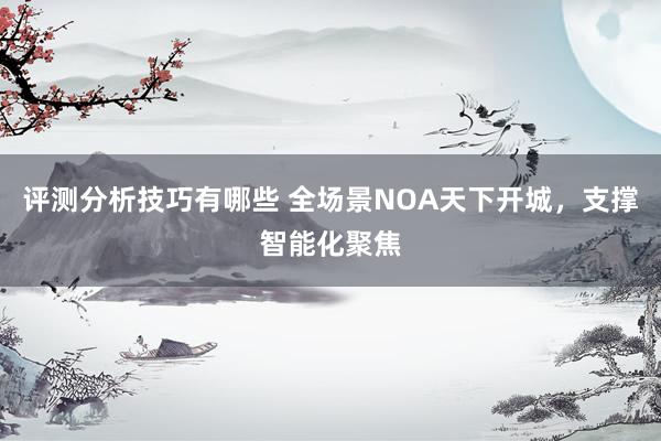 评测分析技巧有哪些 全场景NOA天下开城，支撑智能化聚焦