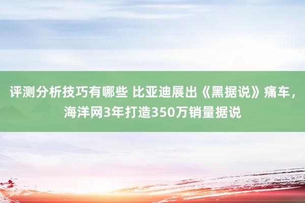 评测分析技巧有哪些 比亚迪展出《黑据说》痛车，海洋网3年打造350万销量据说